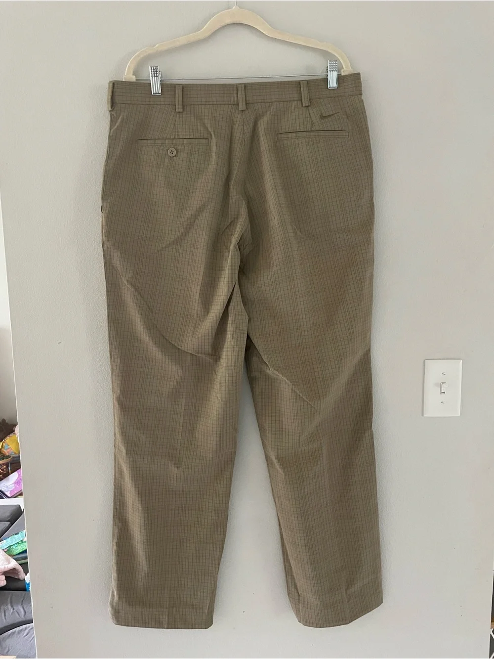 Men's Nike Golf Tan Plaid Pants